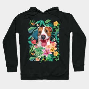 Tropical Red Pit Bull Pitbull 3 Hoodie